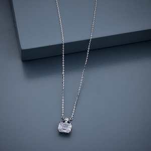 Collier en argent 92,5 plaqué or 14 carats, platine, or rose, diamant, zircon, perle, serti clos, plaqué rhodium, bijoux de fiançailles tendance 188291 - Product Image 2