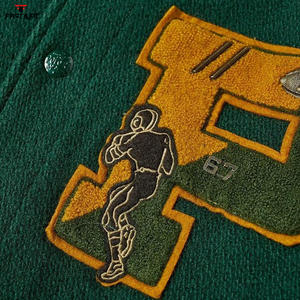 Nouvelle arrivée Veste de baseball vintage personnalisable Varsity Jacket en toile d'hiver unisexe coupe-vent respirante 100% coton - Product Image 6