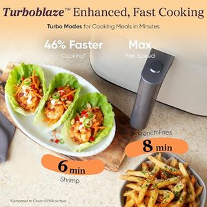 Friteuse à air intelligente Cosori TurboBlaze 9-en-1 de 6 litres, best-seller, contrôlée par application, disponible à la vente - Product Image 5