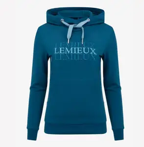 Shemax Equestrian Horse Riding Fashion Gym Fitness Cross Over Hoodie Marine