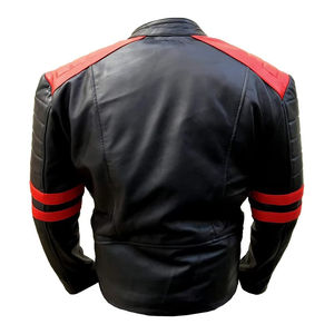 Veste de moto en cuir de vachette véritable de qualité supérieure, coupe-vent, respirante, pour homme, service OEM, prix de gros - Product Image 3