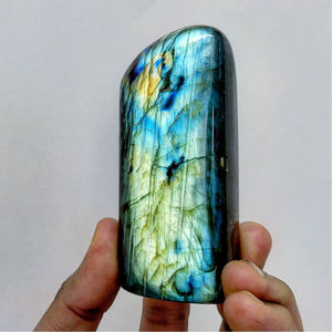 Vente en gros Naturel Multi Feu Labradorite Haute Qualité Jaune Quartz Ovale Forme Libre Présentoir Pièces Flashy Guérison Cristal Bijoux - Product Image 4