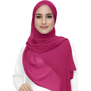 ฮิญาบผู้หญิงมุสลิมสีพื้นสวมใส่สบายดีไซน์ล่าสุด - Product Image 2