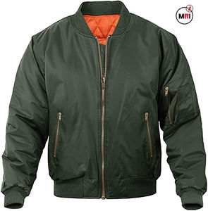 2023 vestes pour hommes coupe-vent noir Bomber Jacket Full Zip Warm hommes respirant bomber jacket en gros avec personnalisation - Product Image 4