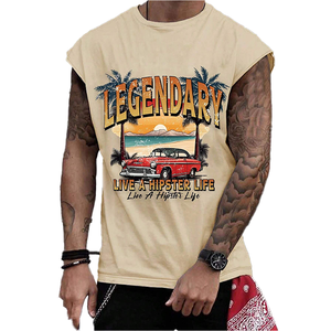 Gilet de fitness pour hommes sans manches en gros Stringer débardeurs amples vêtements de sport avec logo personnalisé et décoration d'insigne OEM Bienvenue! - Product Image 1