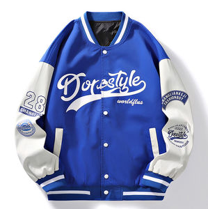 Chaqueta CollegeBaseballjacket de alta calidad para hombre Classic Letterman Varsity Jacket Body de lana con mangas de cuero - Product Image 2