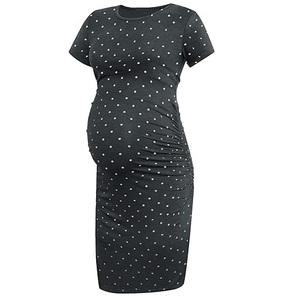 Custom Logo Maternity <b>Dress</b> With Waistband <b>Wedding</b> & Party <b>Pregnancy</b> <b>Dress</b> Women Suit Breathable - Product Image 2