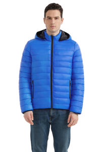 Veste matelassée d'hiver pour hommes, légère, imperméable et écologique, matelassée, à bulles, avec fermeture à glissière, tissu lourd en toile GM/SM - Product Image 5