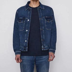 Chaquetas Vaqueras de Moda para Hombre, con Cuello Alto, Logotipo Frontal, Recubrimiento Personalizado, para Invierno y Otoño, Estilo Motero, Tallas Grandes - Product Image 4