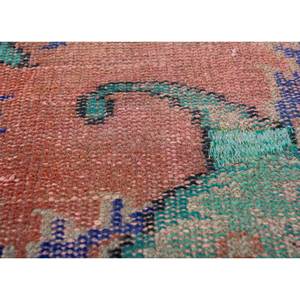 Tapis en laine noué à la main vintage, motif médaillon multicolore abstrait rectangulaire pour salon, couloir, Pae-2877, techniques artisanales - Product Image 3