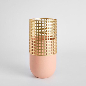 Florero de Metal largo moderno con nuevo diseño de lujo dorado florero elegante para decoración del hogar suministros hechos a mano - Product Image 6