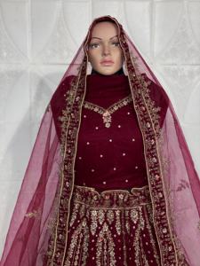 Lehenga nuptiale avec un beau travail de broderie par l'exportateur en gros Fabzone - Product Image 3