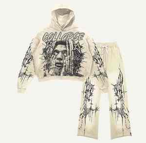 ชุดกีฬาผ้าฝ้าย100% เอวยางยืดระบายอากาศได้ดีสำหรับฤดูหนาว - Product Image 3