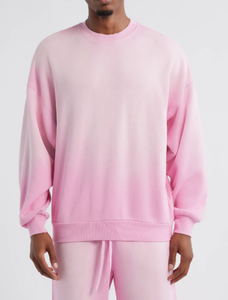 เสื้อสเวตเตอร์ของผู้ชายผ้าฝ้าย100% 480 GSM หลายสีล้วนดีไซน์ไหล่โอเวอร์ไซส์โลโก้ตามสั่ง - Product Image 3