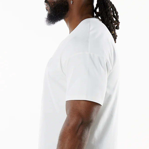 Camiseta de manga corta con cuello redondo Unisex, camiseta transpirable de algodón 100%, de tela de patrón impreso 230gsm, colección de talla grande - Product Image 6