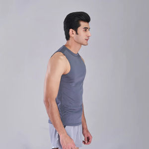 Vente en gros Meilleur débardeur pour homme en coton respirant et polyester Style uni avec impression décontractée Taille XL Service OEM - Product Image 4