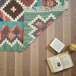 Tapis Kilim en Laine/Soie Fait Main et à la Machine, Motif Original, Tissage Plat à Poil Ras, Tapis Moderne pour Salon et Décoration Intérieure - Product Image 3