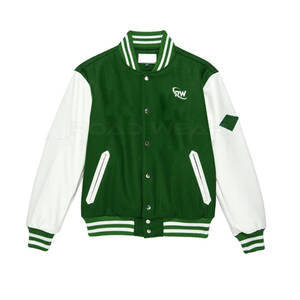 Chaqueta con letras de estilo callejero para hombre, nuevo diseño, Color sólido, cuello levantado, cierre de Jersey, ropa cálida de invierno - Product Image 1