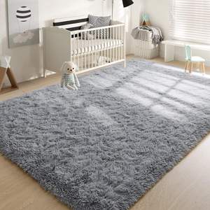 Tapis en fausse fourrure personnalisé avec logo, hauteur de poils 5-6mm, tapis moelleux en soie et laine, moderne et tufté, pour usage domestique et commercial, idéal pour couloir - Product Image 4