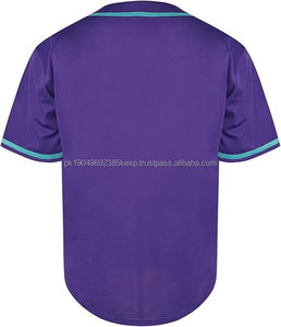 Sublimación Jersey Béisbol Moda Jersey personalizado Béisbol liso Sin mangas Negro Sublimado Camisetas de béisbol - Product Image 3