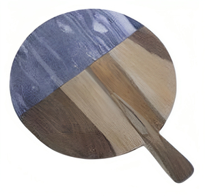 Planche à découper de style moderne avec manche en bois de marbre élégant Design exclusif pour la décoration de la maison et de la cuisine de fête - Product Image 1