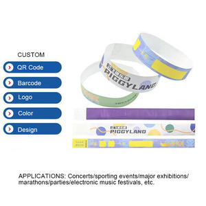 Pulsera <span class=keywords><strong>de</strong></span> Papel NFC Personalizada, Impermeable, Desechable, con Chip RFID para Eventos, Conciertos y Música - Product Image 1