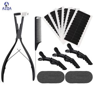 Kit de Herramientas para Extensiones de Cabello, Pinzas con Mordazas de Silicona Doble, Diseño Autoadhesivo para Aplicar y Retirar Extensiones de Cabello - Product Image 1