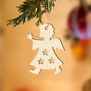 Christmas pendant wood chips for home children's hand-painted wood chips accessories DIY drawing graffiti board chips