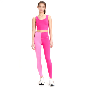 Top corto y conjunto de mallas, ropa deportiva, conjunto deportivo, chándal para mujer, ropa de entrenamiento para gimnasio, Sujetador deportivo, pantalones cortos, Top de policía, mallas - Product Image 4