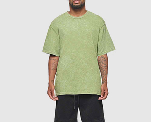 Camiseta Extra Grande para Hombre, Algodón Grueso, Lavado Ácido, Camiseta con Estampado Personalizado, Camisetas Vintage, Camisetas Informales - Product Image 5