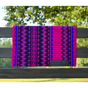 Western Show Horse Saddle Blanket Diseño de Nueva Zelanda Manta de sillín de lana hecha a mano Top Wool Saddle Pad Size - Product Image 1