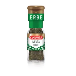 Top High Quality Made in Italy Mint in leaves Single Spices Cannamela Aromatic Herbs For Seasoning and cooking 1 Jar 8g