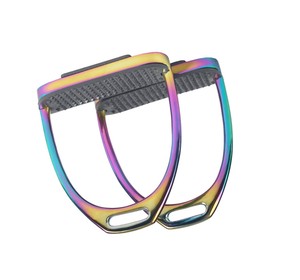 Recién llegado, estribos de aluminio para montar a caballo, ligero, agarre fuerte, ajustable, diseño personalizado, Exportación de fábrica - Product Image 4