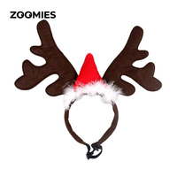 Serre-tête de Noël en forme de bois de renne avec bonnet de Père Noël, réglable, accessoires de costume de vacances pour chiens et chats – Grande Vente