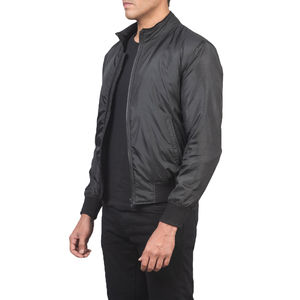 Top Trending 100% Poliéster Lona Elegante Chaqueta de bombardero de aviación de gran tamaño con cuello levantado Invierno Ropa al aire libre Logotipo frontal - Product Image 2