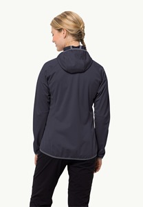 แจ็กเก็ตผ้านิ่มมีฮู้ดน้ำหนักเบาของผู้หญิงเสื้อคลุมกันหนาวแบบตาข่ายกันน้ำสำหรับเดินป่ากลางแจ้ง - Product Image 2