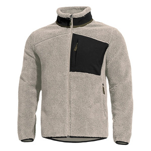 Custom Made Hooded Sherpa <b>Fleece</b> Jacket Front Logo Winter Breathable Luxury High Quality Men's OEM Service - Product Image 5