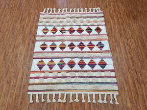 Tapis en coton noué à la main tapis marocain tapis Boho pour salon extérieur intérieur cuisine chambre - Product Image 2