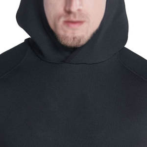 Pull à capuche sans manches en molleton 100% coton pour homme, haut d'entraînement brodé avec poche, course à pied, exercice d'hiver - Product Image 6