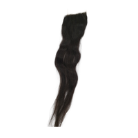 Extensions de cheveux naturels indiens Remy vierges de haute qualité avec closure en dentelle, double trame, ondulation naturelle, les plus lisses