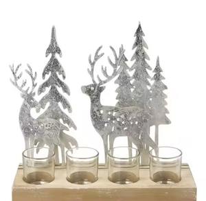 Bougeoir chauffe-plat en fer décoratif pour la maison porte-bougie en métal pour la fête de Noël décor à la maison pots de bougie en métal élégants - Product Image 6