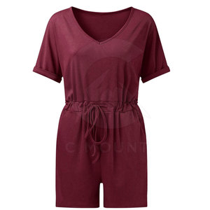 <b>Women</b> <b>Rompers</b> Summer Casual Lightweight Cotton Short Sleeve Outdoor Sport Holiday Fashion Trendy Comfortable Wear - Product Image 5