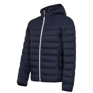 Chaquetas acolchadas de invierno Unisex de Color azul marino burbuja impermeable de alta calidad Reversible transpirable con capucha adultos frente - Product Image 4