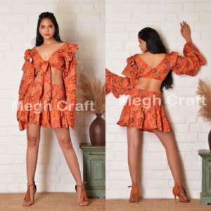 Mua Megh Craft Châu Âu Thời Trang Mini Dress Châu Âu Phong Cách Phương Tây Ăn Mặc Boho Thời Trang Mùa Hè Ngắn Hợp Thời Trang Mini Kích Thước Váy Của Ấn Độ - Product Image 4