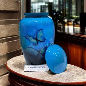 Estilos clásicos modernos Hermosas urnas de metal para cenizas Altas a pedido Memorializa la dignidad Disponible Cantidad a granel Suministros funerarios - Product Image 2