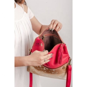LW Genuine Leather Folding Clutch Animal Print Colored Sling <b>Bag</b> with Zipper Closure and Pearl Decoration Fashion <b>Accessory</b> - Product Image 5