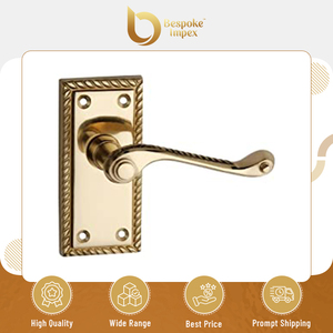 Oferta exclusiva a medida Impex 100% calidad latón pulido 152x47x56mm palanca de desplazamiento georgiana manija puerta 5 años de garantía - Product Image 2