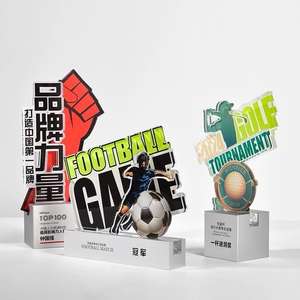 Trofeo de reconocimiento deportivo acrílico a medida Premio grabado personalizado por logros sobresalientes en atletismo - Product Image 3