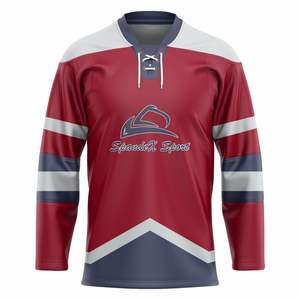 Jerseys y costuras de hockey sobre hielo con impresión por sublimación reversible personalizada de equipos - Product Image 1