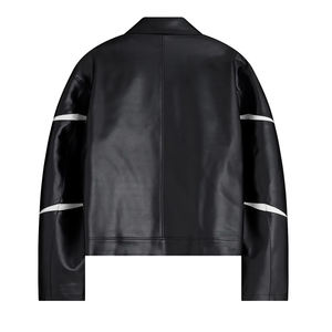 Chaqueta de motorista de cuero Vintage para hombre de diseño personalizado soporte de alta calidad invierno cálido transpirable a prueba de viento High Street Fashion - Product Image 2